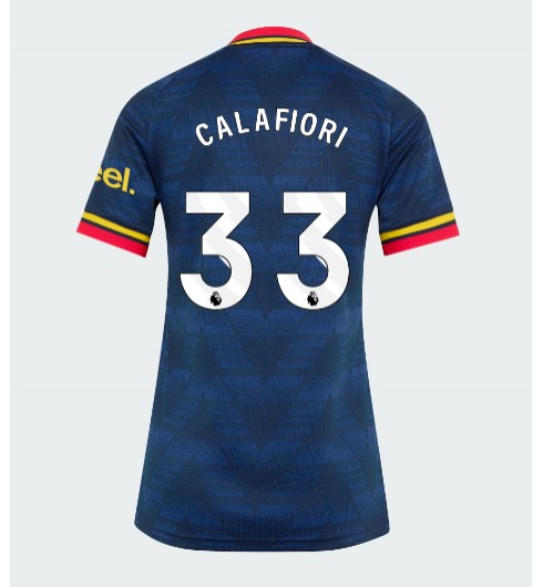 Arsenal Riccardo Calafiori #33 Venkovní Dres pro Dámské 2026-27 Krátký Rukáv Arsenal Riccardo Calafiori #33 Venkovní Dres pro Dámské 2026-27 Krátký Rukáv